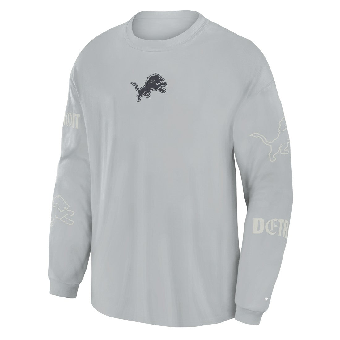 Detroit Lions Oversized Type Play Long Sleeve T-Shirt Gray - Fanatics