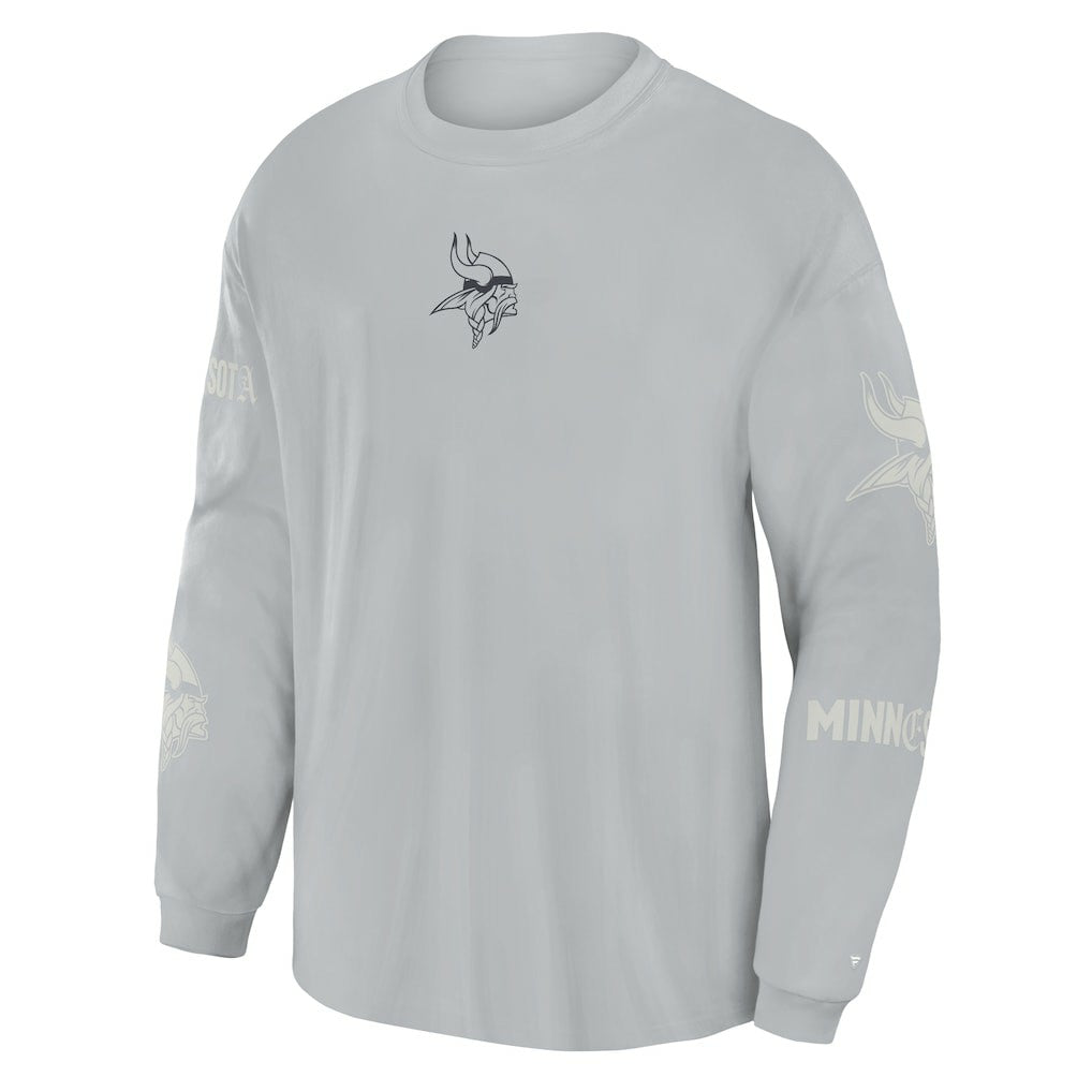 Minnesota Vikings Oversized Type Play Long Sleeve T-Shirt Gray - Fanatics