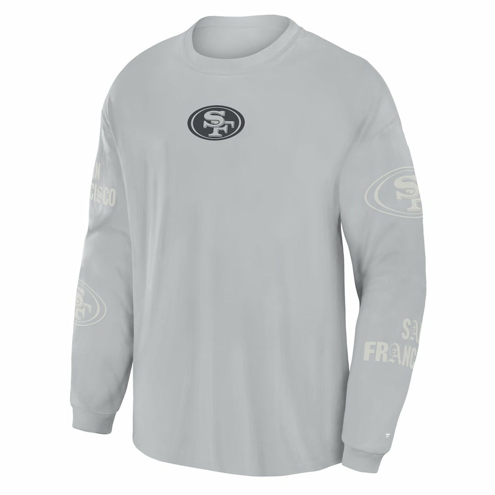 San Francisco 49ers Oversized Type Play Long Sleeve T-Shirt Gray - Fanatics