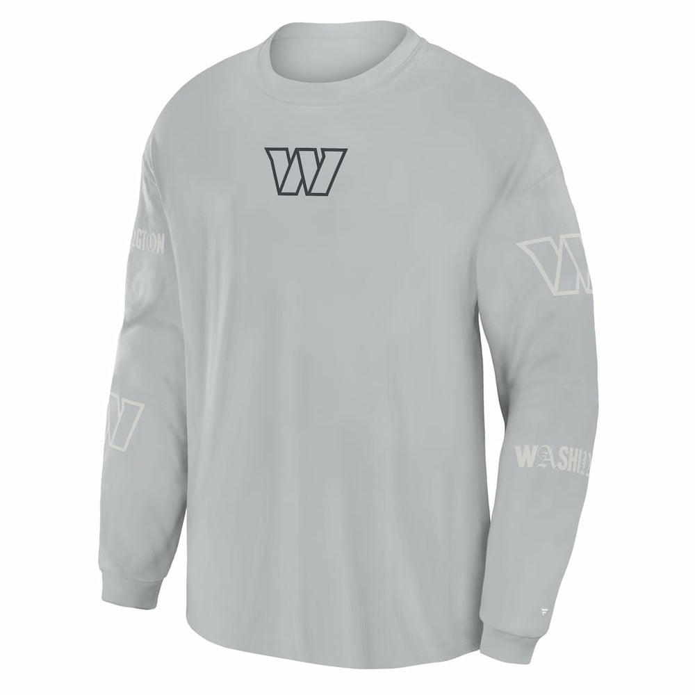 Washington Commanders Oversized Type Play Long Sleeve T-Shirt Gray - Fanatics