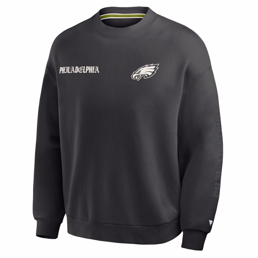 Philadelphia Eagles Oversized Type Play Multi Sweatshirt Black - Fanatics