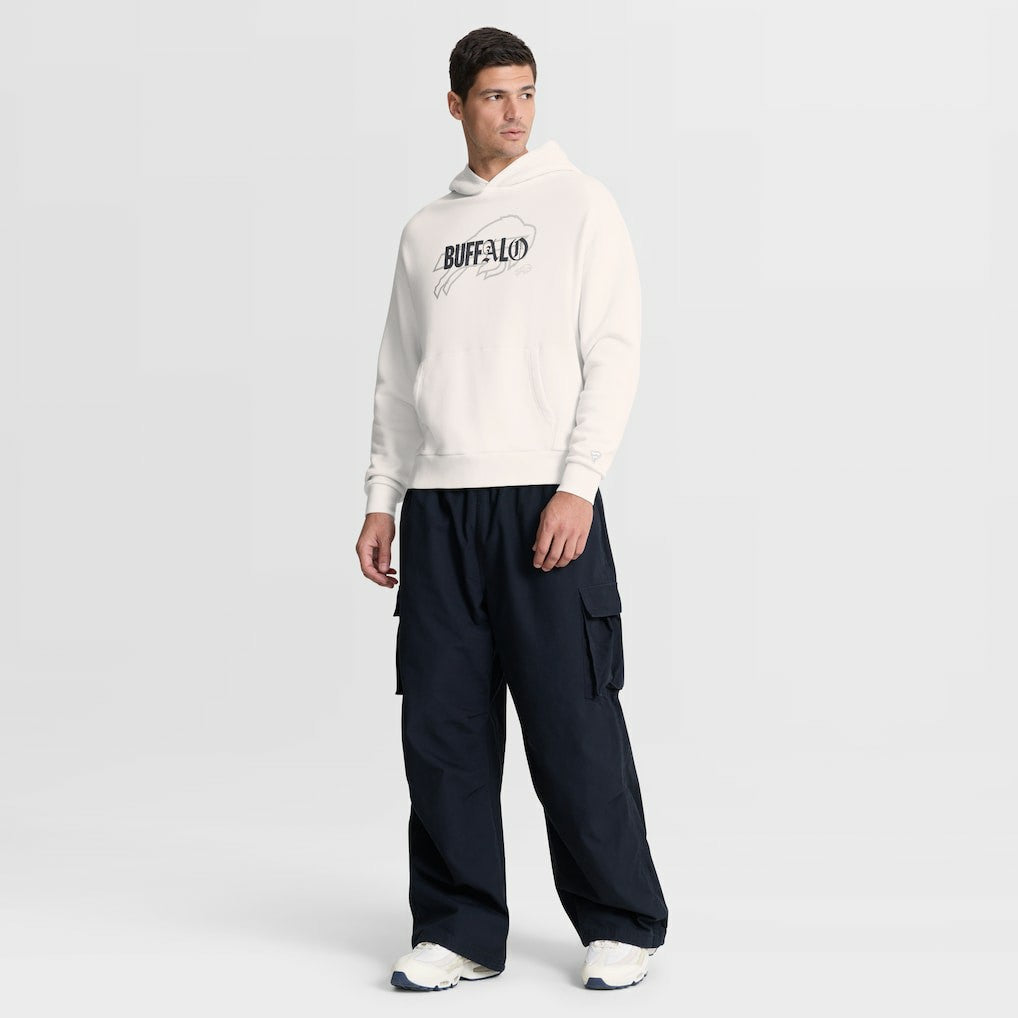 Buffalo Bills Oversized Type Play Location Hoodie Cream - Fanatics