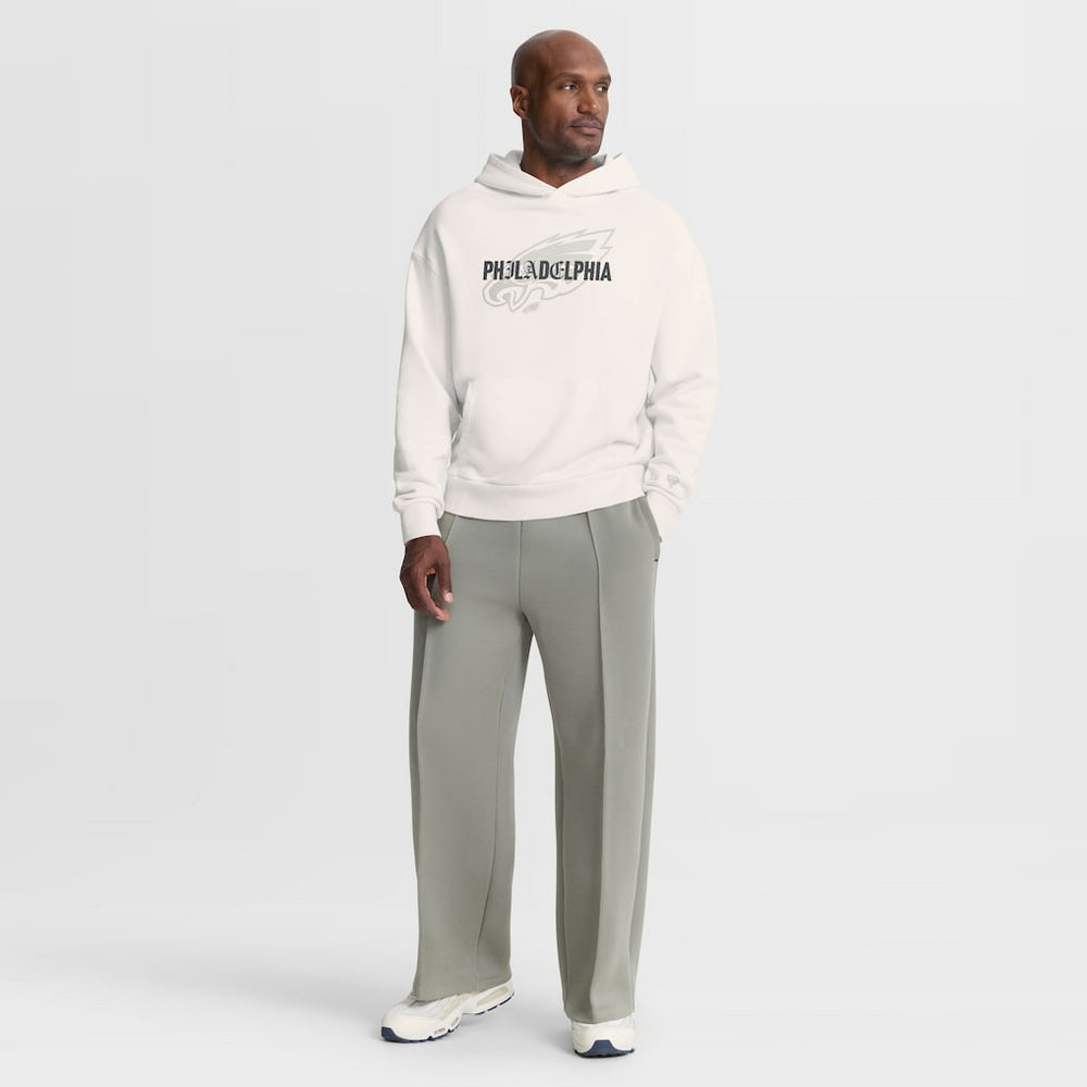 Philadelphia Eagles Oversized Type Play Location Hoodie Cream - Fanatics