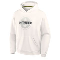 Pittsburgh Steelers Oversized Type Play Location Hoodie Cream - Fanatics