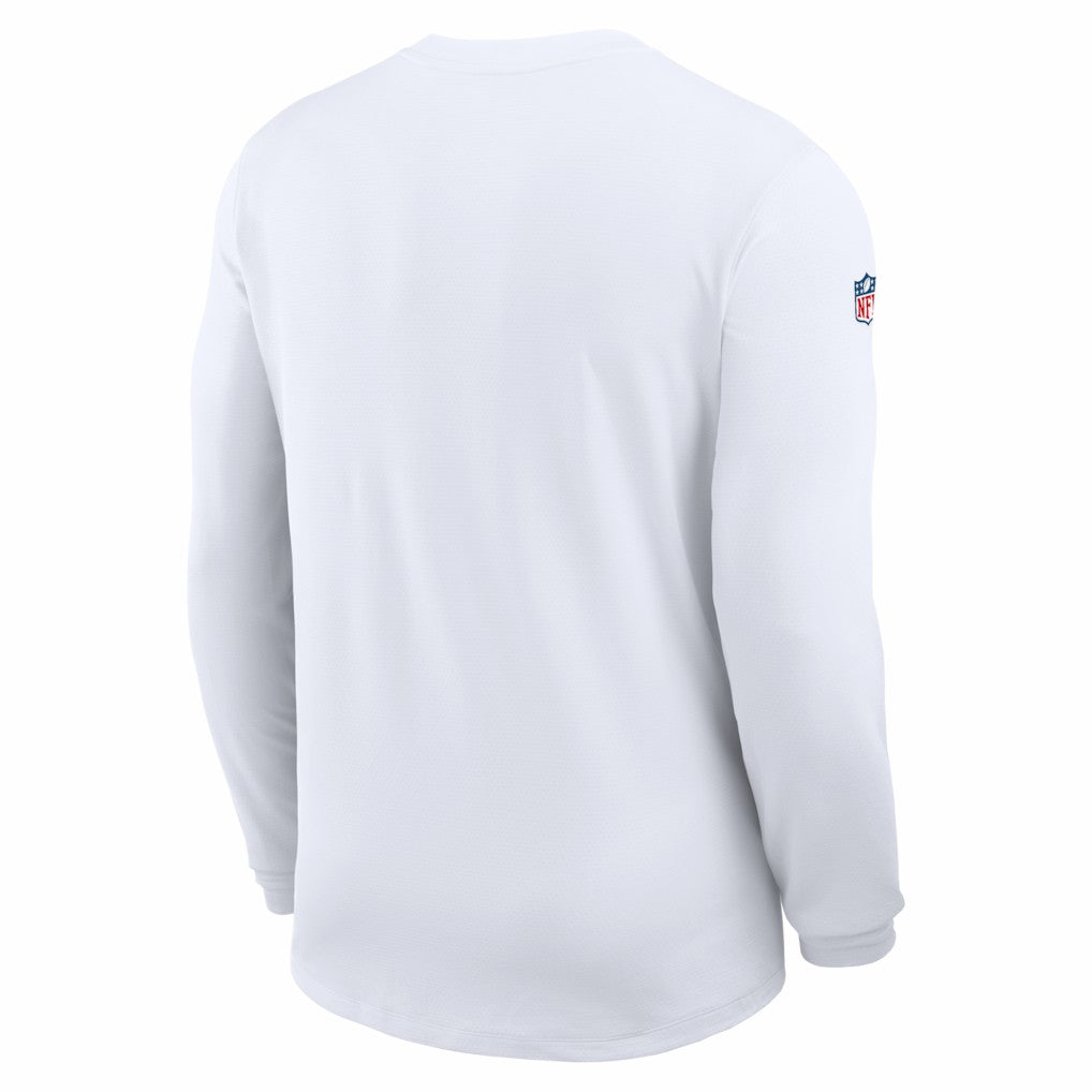 Dallas Cowboys Sideline Coach UV Dri-FIT Long Sleeve Shirt White - Nike