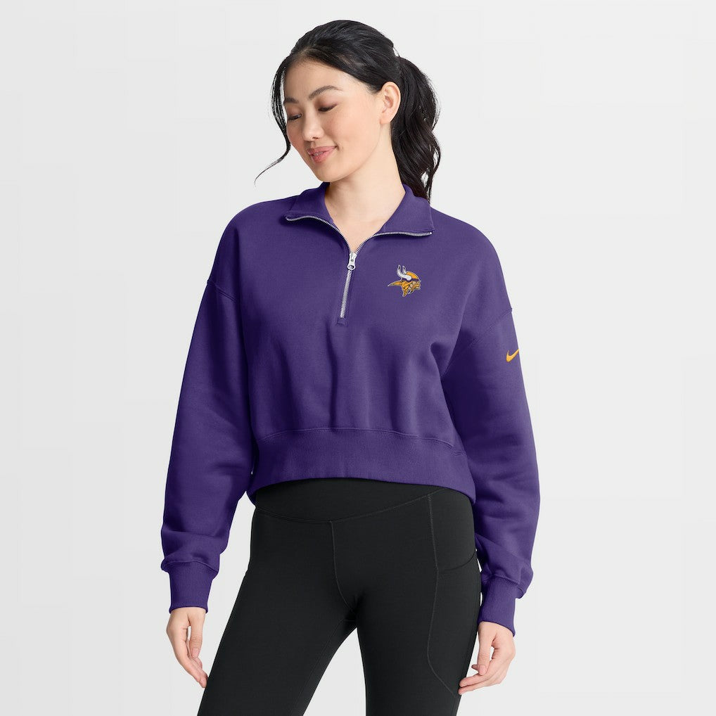 Minnesota Vikings Women's Phoenix Fleece Quarter-Zip Sweatshirt Purple - Nike