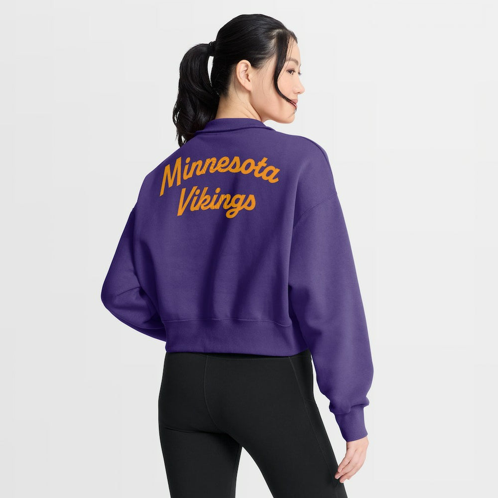 Minnesota Vikings Women's Phoenix Fleece Quarter-Zip Sweatshirt Purple - Nike