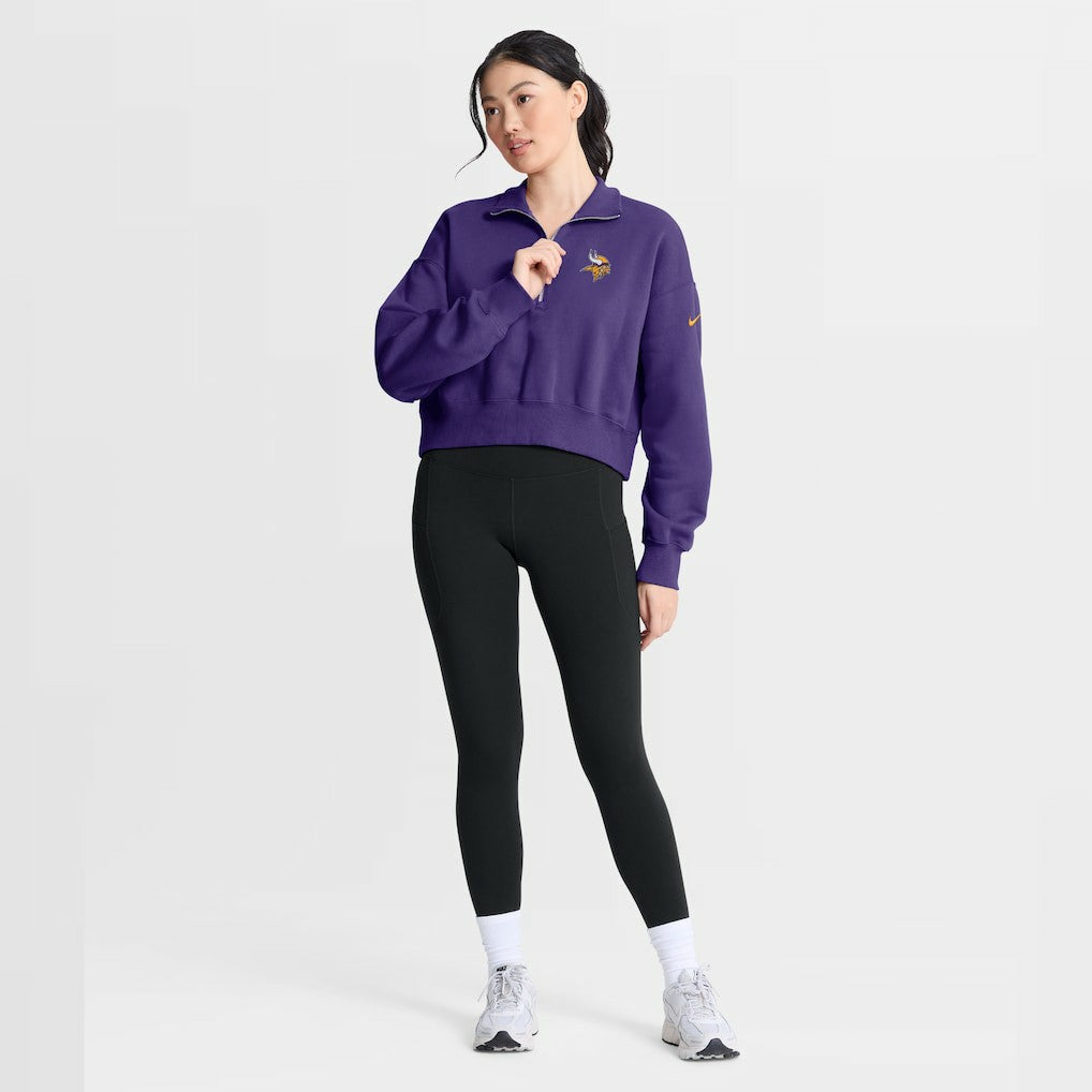 Minnesota Vikings Women's Phoenix Fleece Quarter-Zip Sweatshirt Purple - Nike