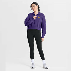 Minnesota Vikings Women's Phoenix Fleece Quarter-Zip Sweatshirt Purple - Nike
