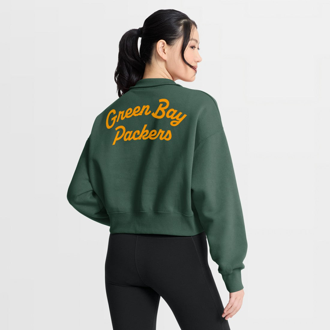 Green Bay Packers Women's Phoenix Fleece Quarter-Zip Sweatshirt Green - Nike