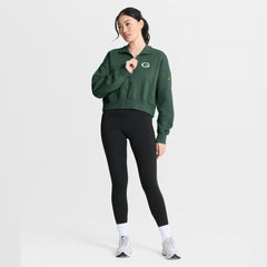 Green Bay Packers Women's Phoenix Fleece Quarter-Zip Sweatshirt Green - Nike