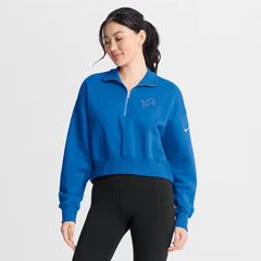 Detroit Lions Women's Phoenix Fleece Quarter-Zip Sweatshirt Blue - Nike