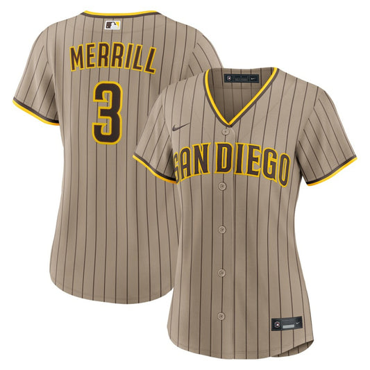 Jackson Merrill San Diego Padres Nike Women's Replica Jersey - Sand | MLB Jerseys