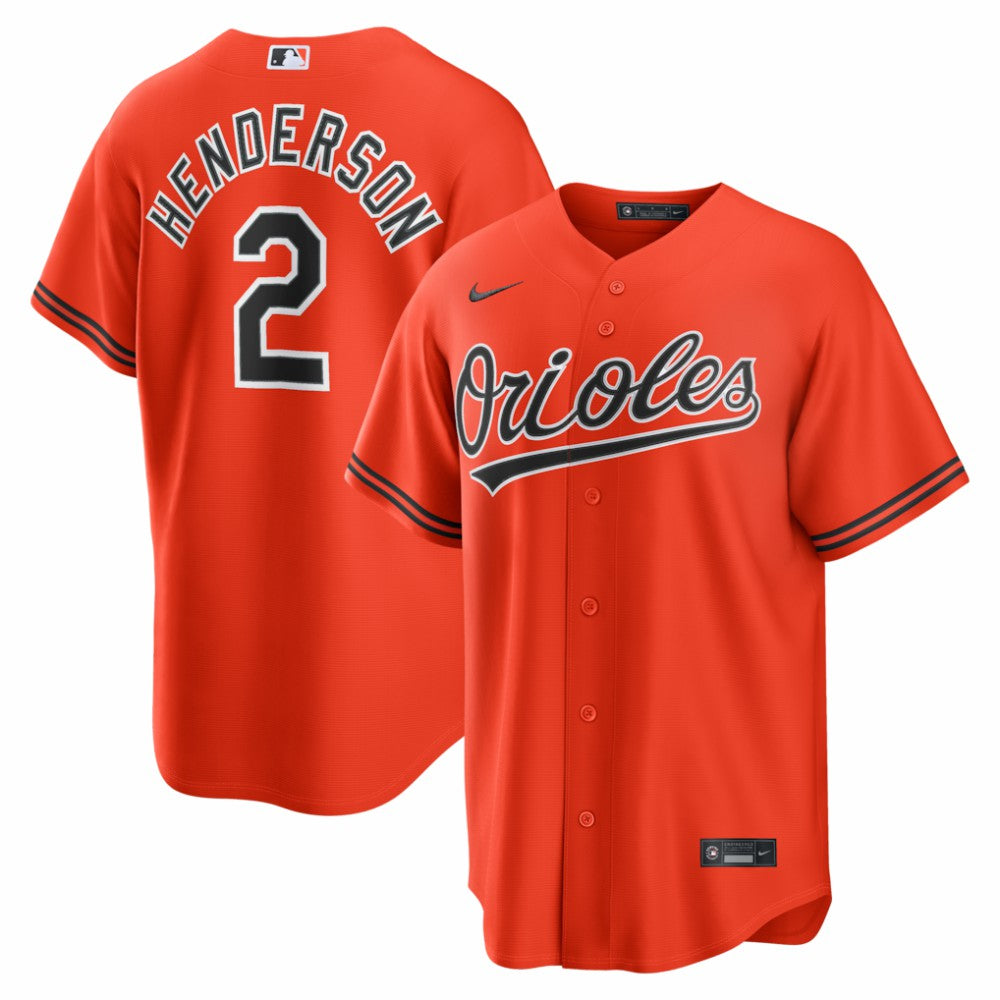 Gunnar Henderson Baltimore Orioles Nike Alternate 2 Replica Jersey Lifestyle