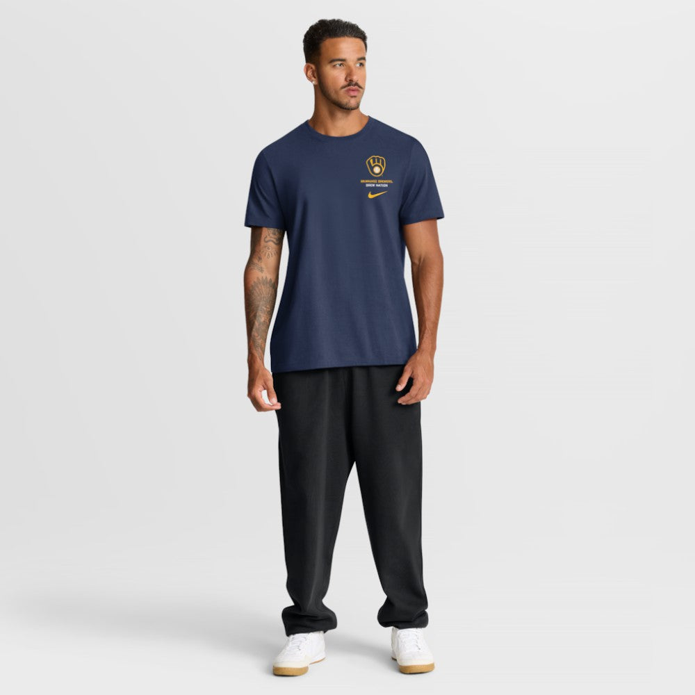 Milwaukee Brewers Nike Primetime 2-Hit T-Shirt Lifestyle