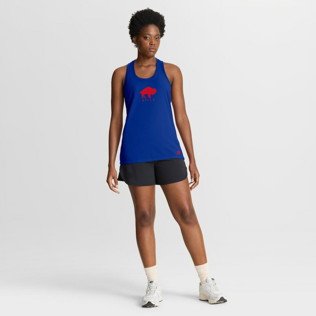 Buffalo Bills Women's Hurry Up Tri-Blend Dri-FIT Tank Top Royal - Nike