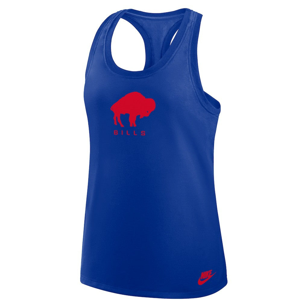 Buffalo Bills Women's Hurry Up Tri-Blend Dri-FIT Tank Top Royal - Nike