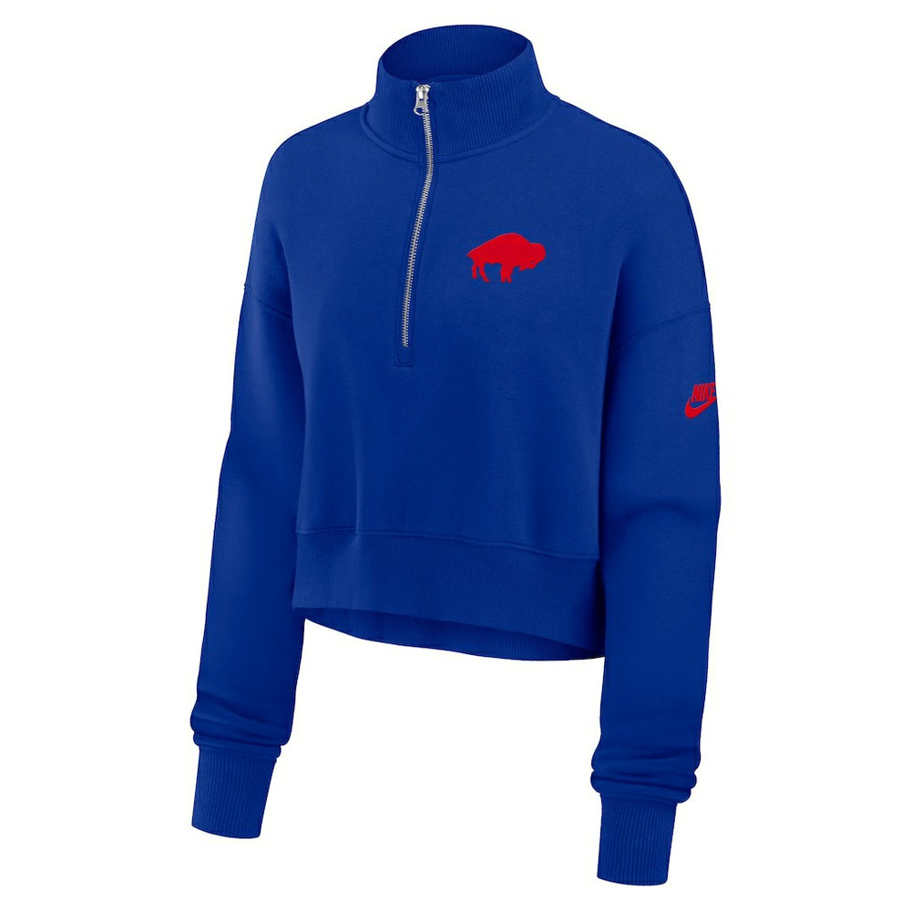 Buffalo Bills Women's Phoenix Fleece Quarter-Zip Sweatshirt Royal - Nike