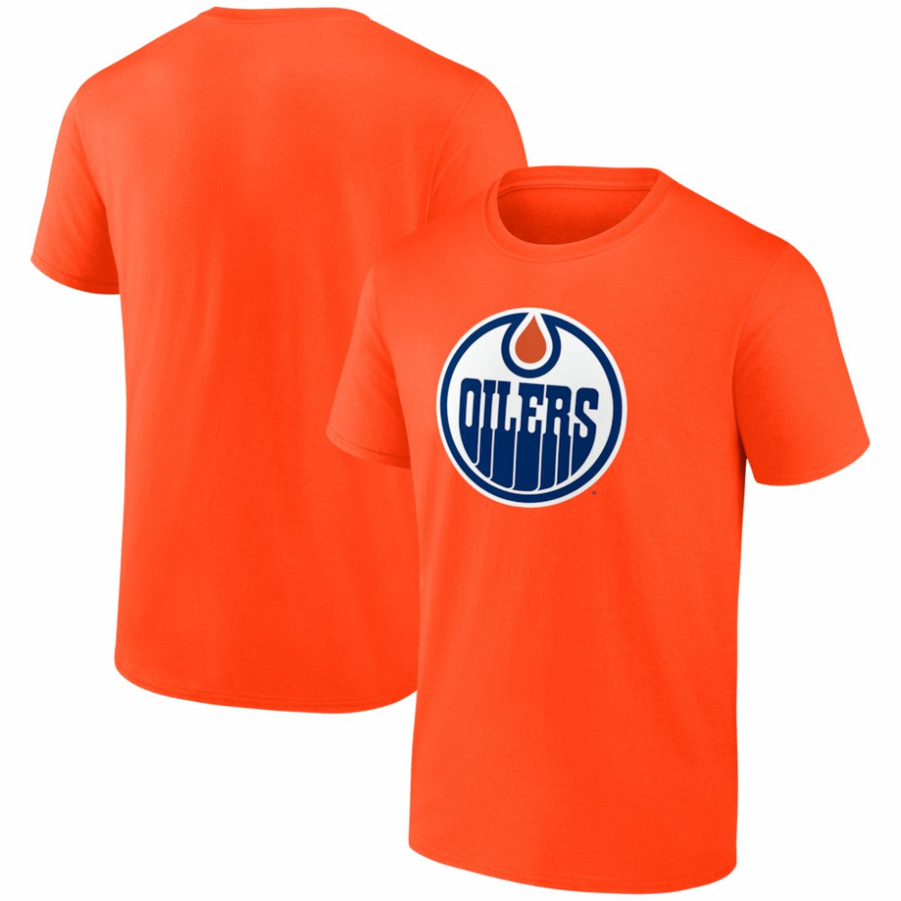 Edmonton Oilers - Logo Athletic Essential T-Shirt Orange