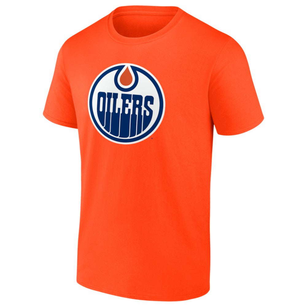 Edmonton Oilers - Logo Athletic Essential T-Shirt Orange
