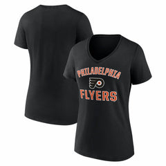 Philadelphia Flyers - Logo Athletic Women's Arch Victory V-Neck T-Shirt Black