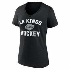 Los Angeles Kings - Logo Athletic Women's Arch Victory V-Neck T-Shirt Black