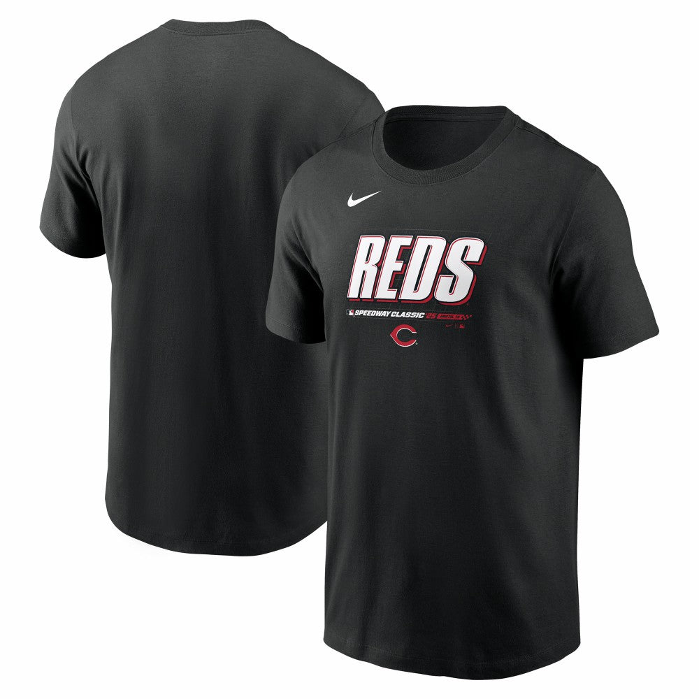 Cincinnati Reds Nike 2025 MLB Speedway Classic Authentic Collection Wordmark T-Shirt Lifestyle