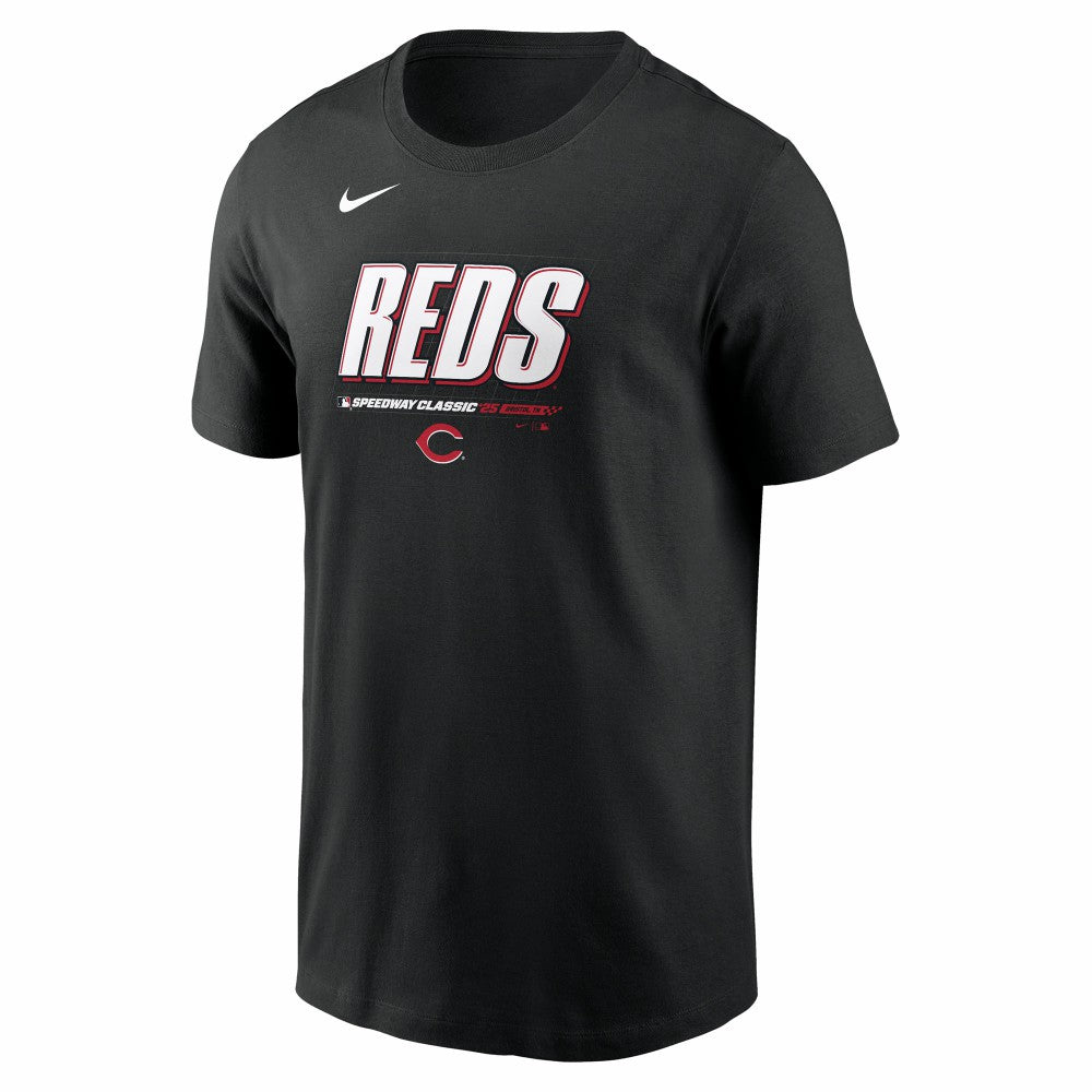 Cincinnati Reds Nike 2025 MLB Speedway Classic Authentic Collection Wordmark T-Shirt Lifestyle