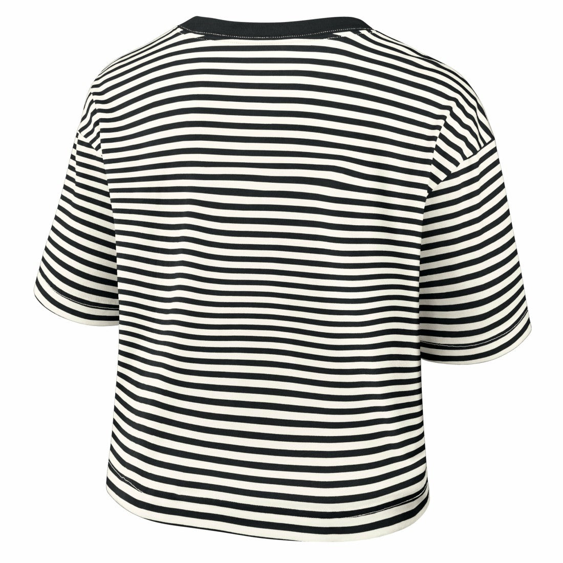 Detroit Lions Women's Striped Cropped T-Shirt Black/Cream - Nike