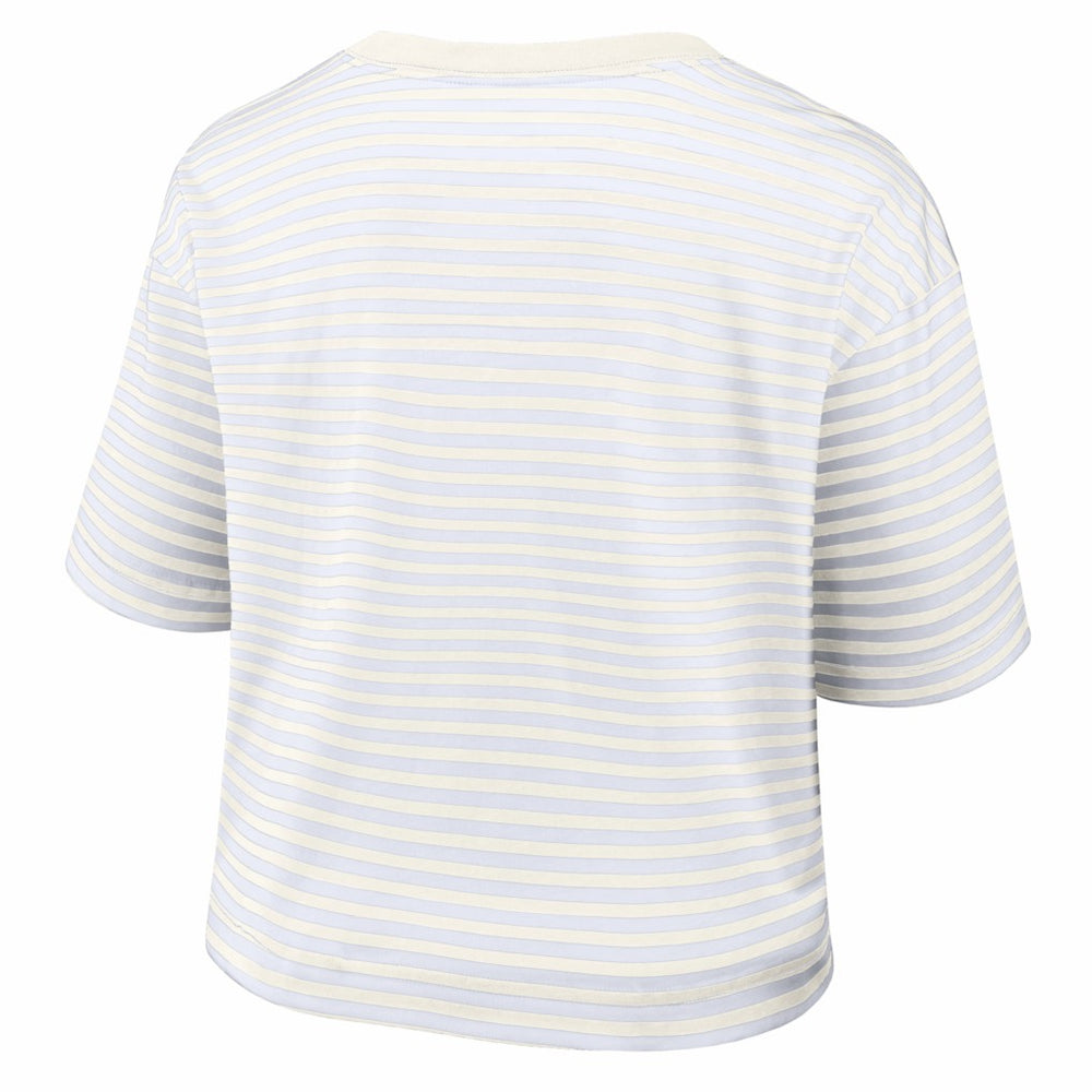 Buffalo Bills Women's Striped Cropped T-Shirt White/Cream - Nike