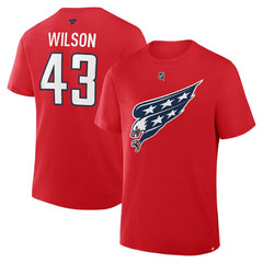 Tom Wilson Washington Capitals Fanatics Authentic Stack Name & Number T-Shirt Red