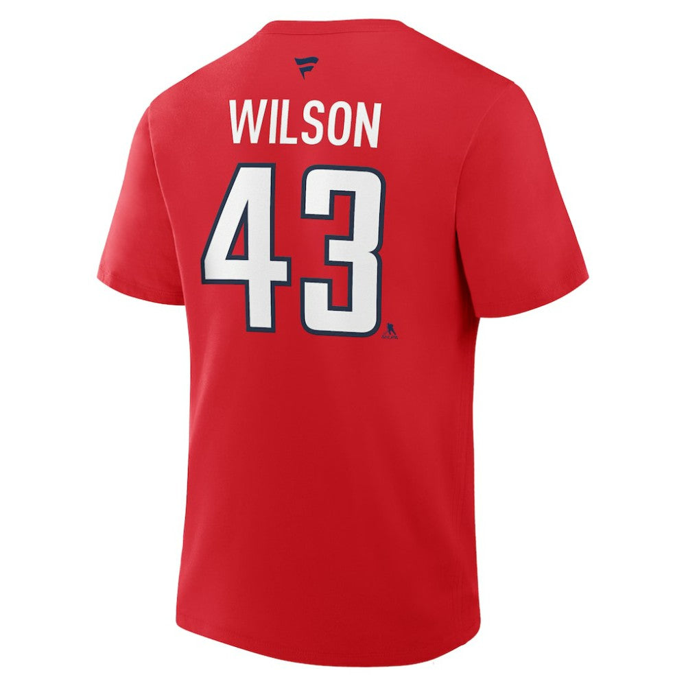 Tom Wilson Washington Capitals Fanatics Authentic Stack Name & Number T-Shirt Red
