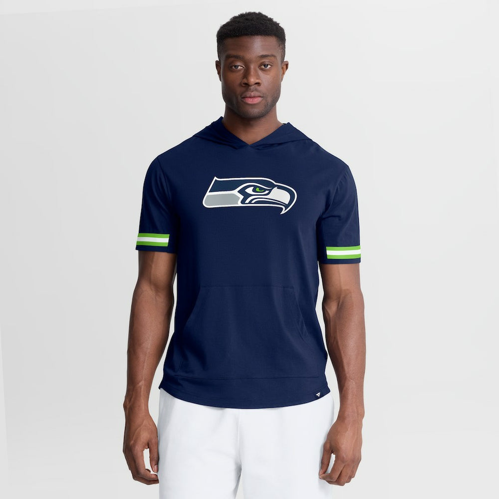 Seattle Seahawks Optimal Play Short Sleeve Hooded T-Shirt College Navy - Fanatics