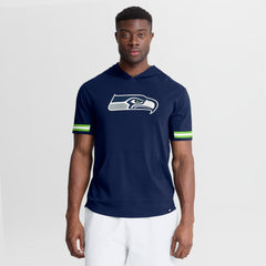 Seattle Seahawks Optimal Play Short Sleeve Hooded T-Shirt College Navy - Fanatics
