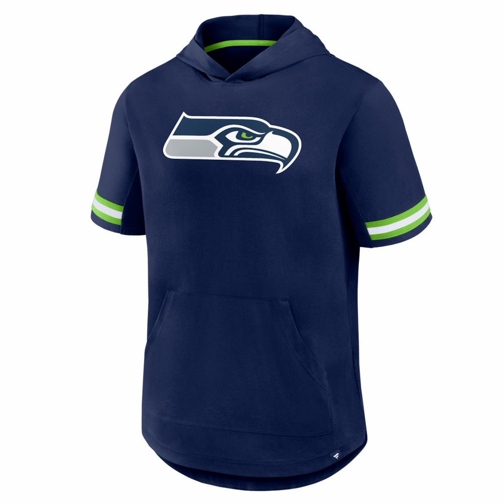 Seattle Seahawks Optimal Play Short Sleeve Hooded T-Shirt College Navy - Fanatics