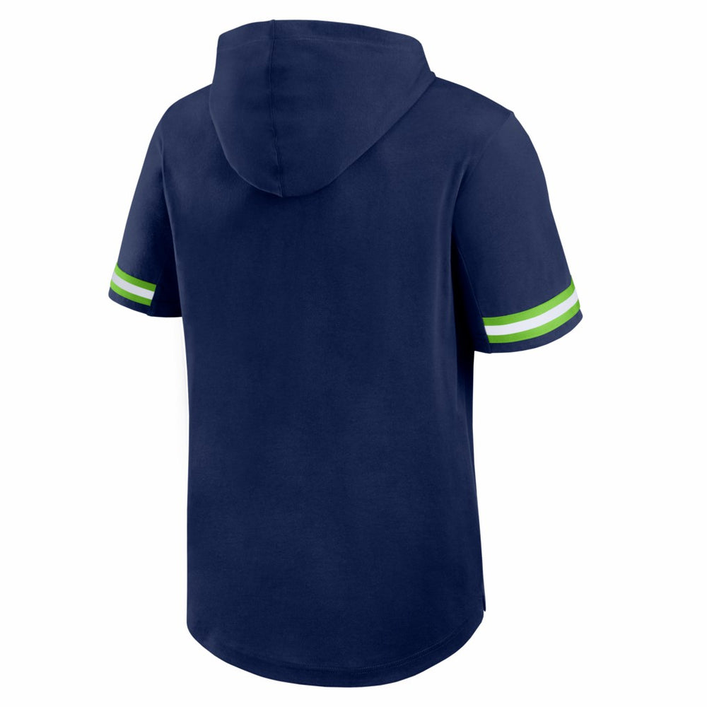 Seattle Seahawks Optimal Play Short Sleeve Hooded T-Shirt College Navy - Fanatics