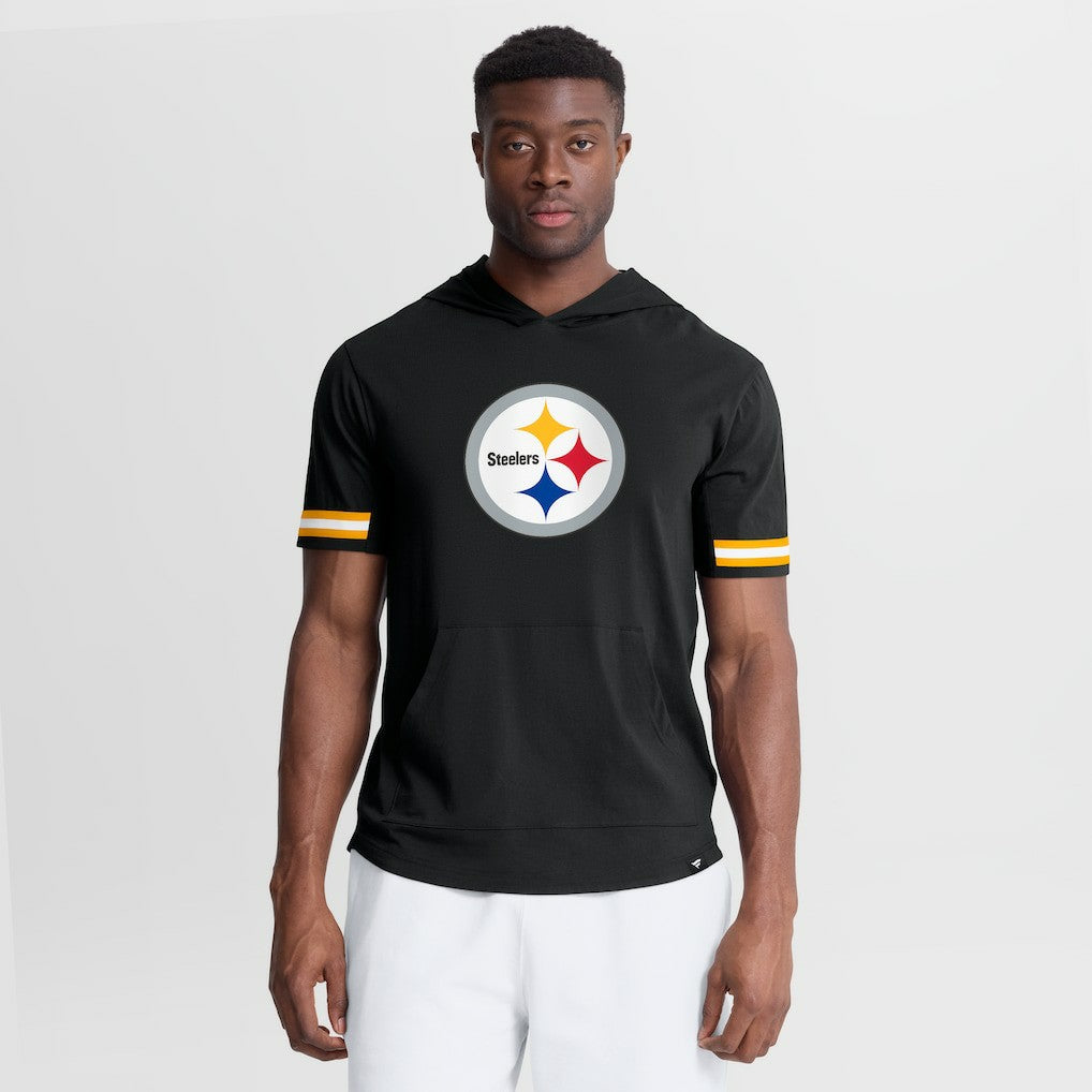 Pittsburgh Steelers Optimal Play Short Sleeve Hooded T-Shirt Black - Fanatics