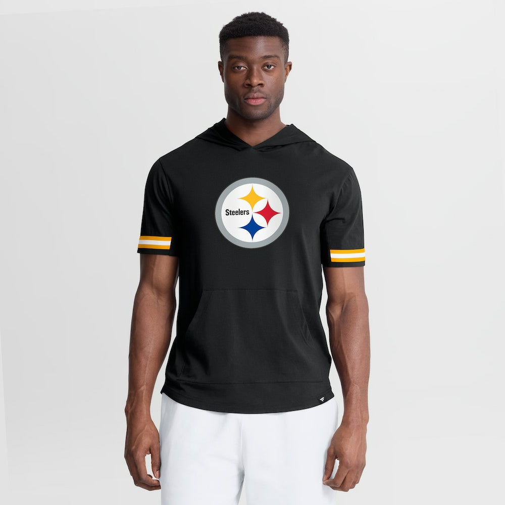 Pittsburgh Steelers Optimal Play Short Sleeve Hooded T-Shirt Black - Fanatics