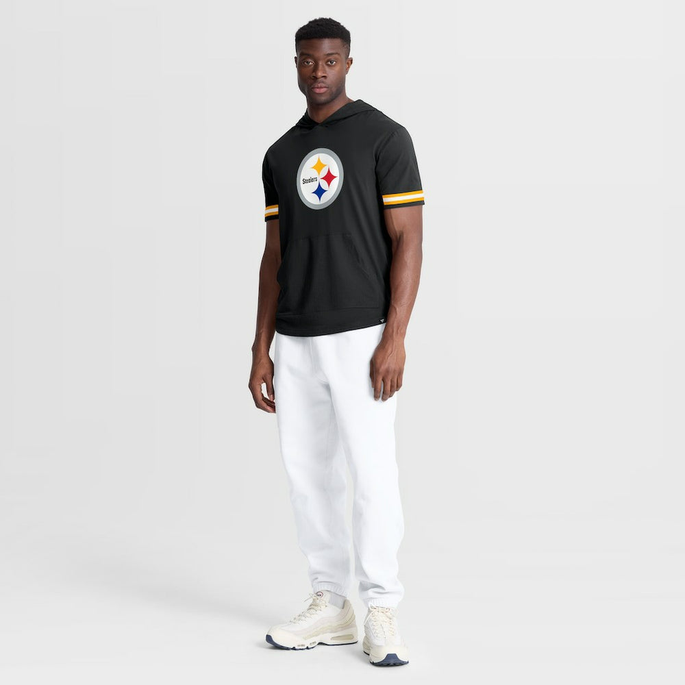 Pittsburgh Steelers Optimal Play Short Sleeve Hooded T-Shirt Black - Fanatics