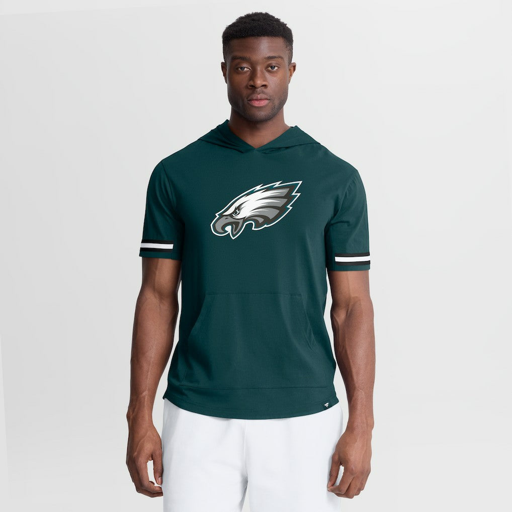 Philadelphia Eagles Optimal Play Short Sleeve Hooded T-Shirt Midnight Green - Fanatics