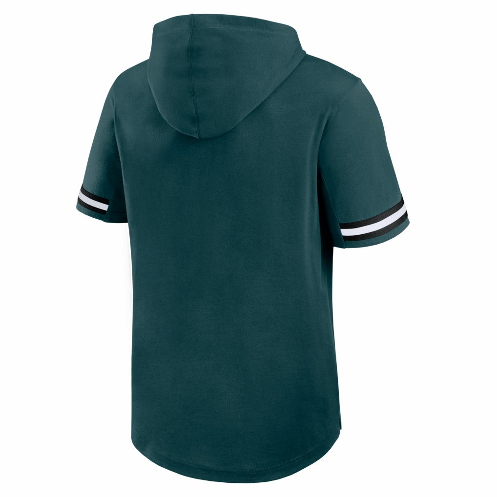 Philadelphia Eagles Optimal Play Short Sleeve Hooded T-Shirt Midnight Green - Fanatics