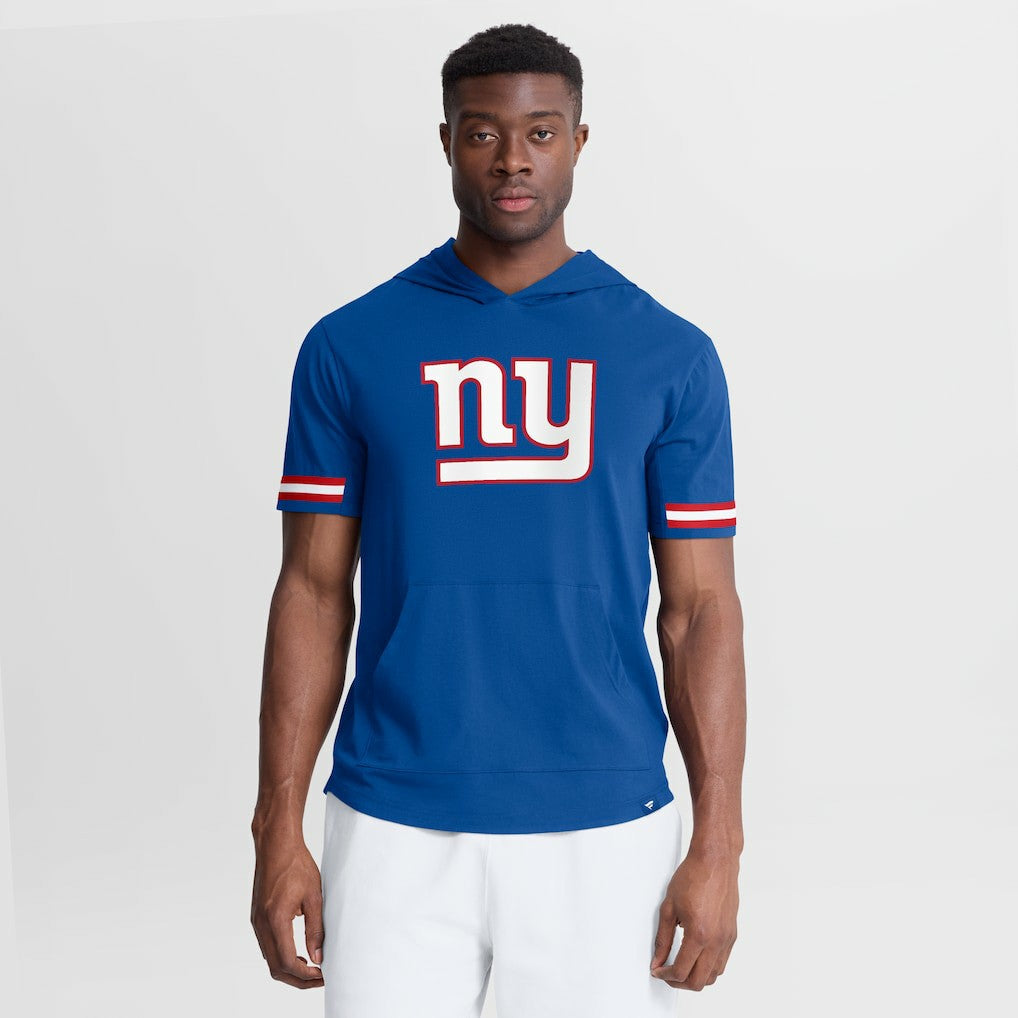 New York Giants Optimal Play Short Sleeve Hooded T-Shirt Royal - Fanatics