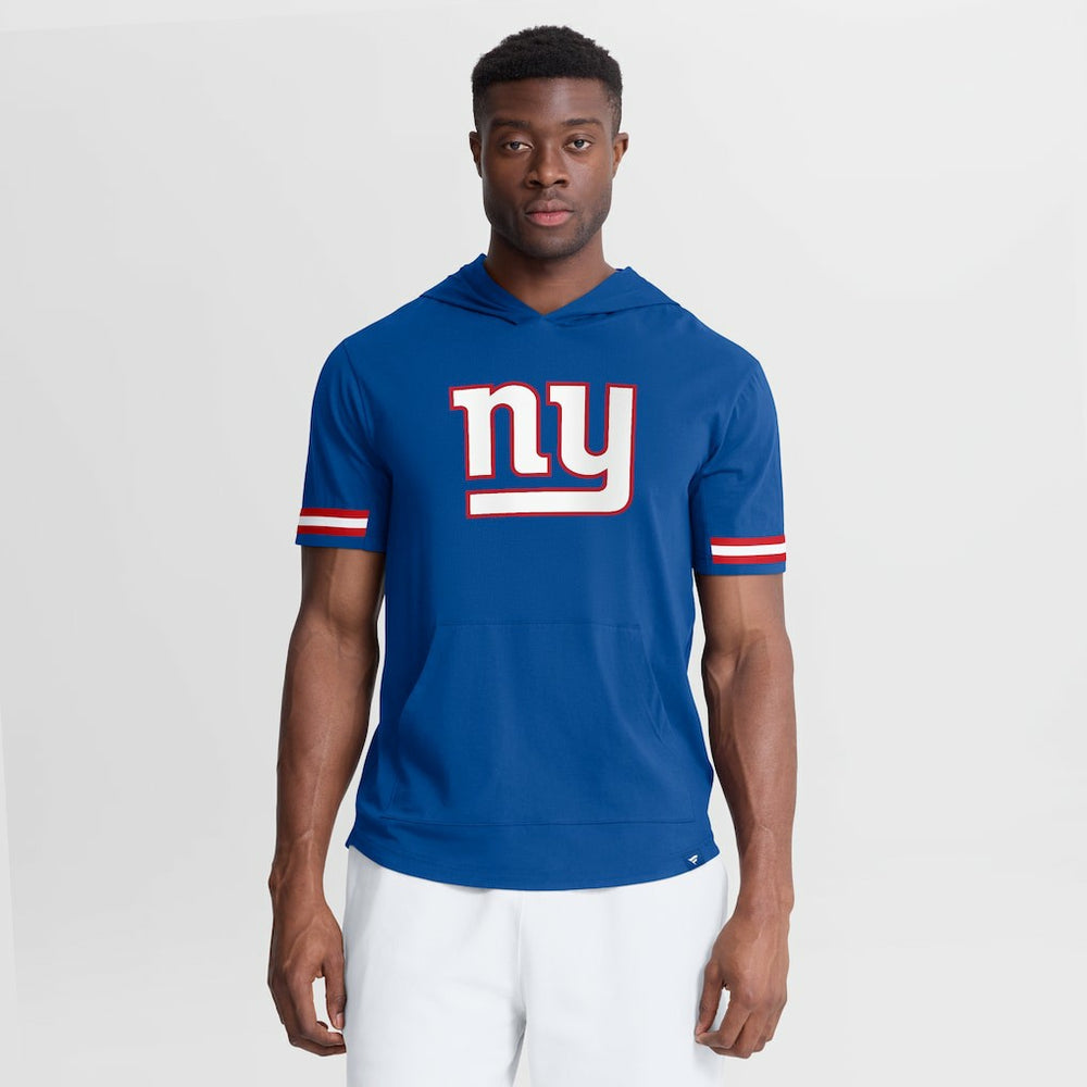 New York Giants Optimal Play Short Sleeve Hooded T-Shirt Royal - Fanatics