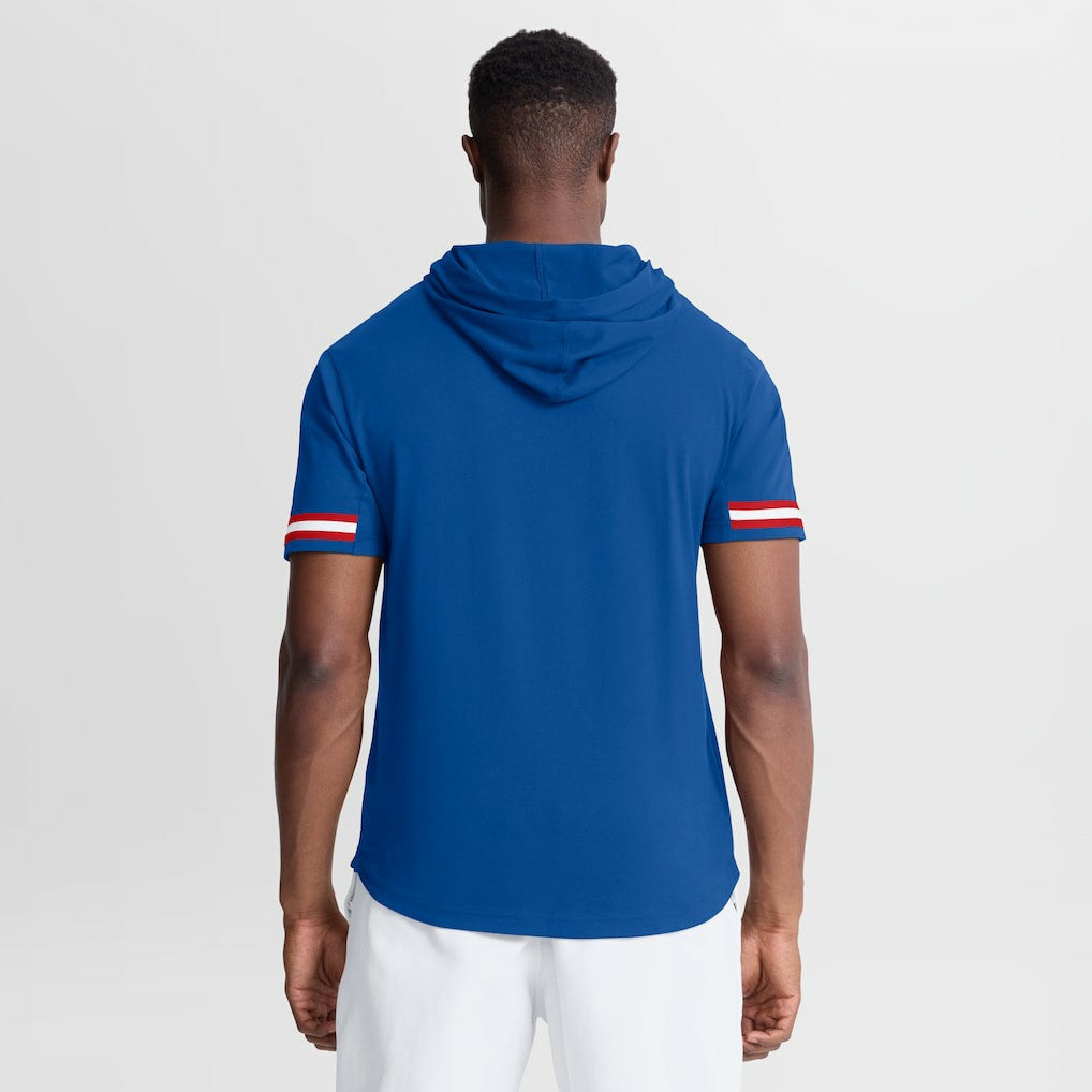 New York Giants Optimal Play Short Sleeve Hooded T-Shirt Royal - Fanatics