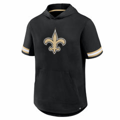 New Orleans Saints Optimal Play Short Sleeve Hooded T-Shirt Black - Fanatics