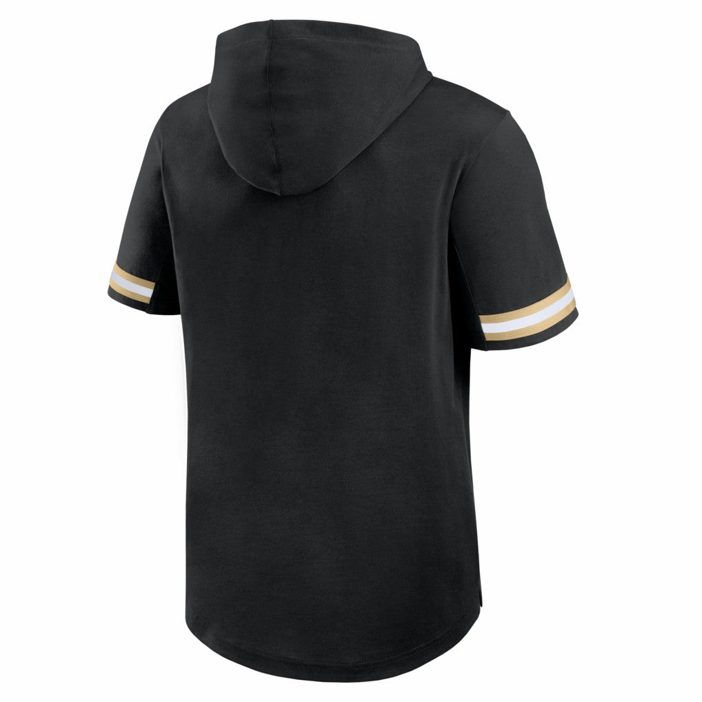 New Orleans Saints Optimal Play Short Sleeve Hooded T-Shirt Black - Fanatics