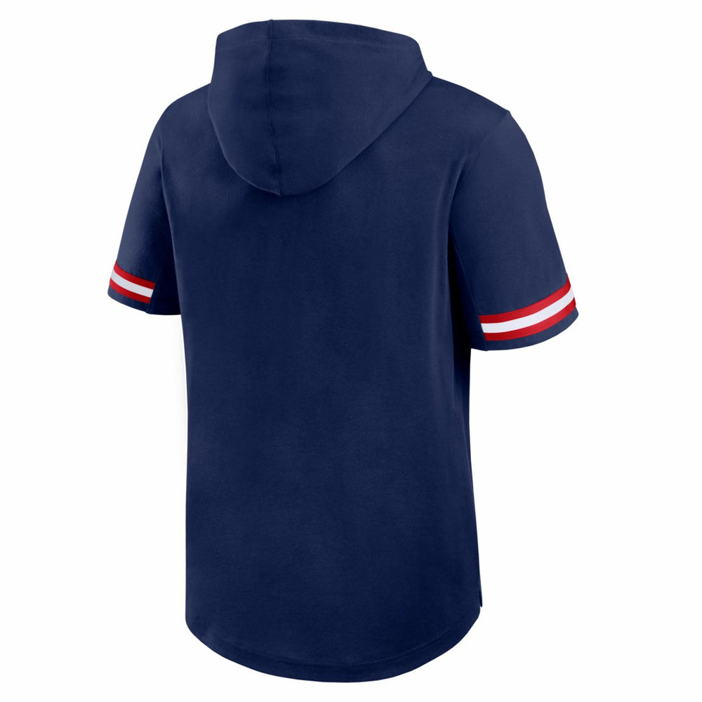 New England Patriots Optimal Play Short Sleeve Hooded T-Shirt Navy - Fanatics