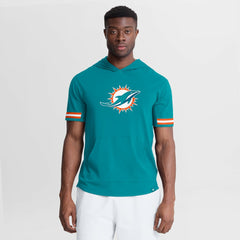 Miami Dolphins Optimal Play Short Sleeve Hooded T-Shirt Aqua - Fanatics