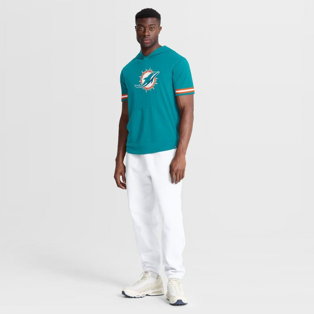 Miami Dolphins Optimal Play Short Sleeve Hooded T-Shirt Aqua - Fanatics