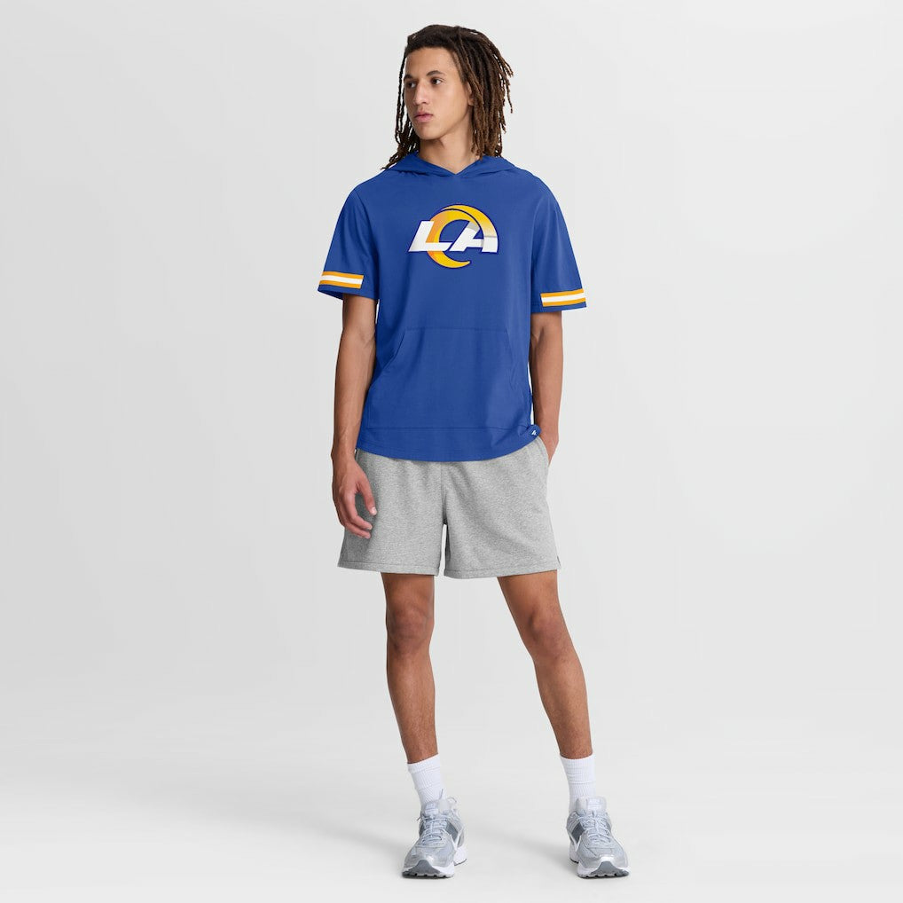 Los Angeles Rams Optimal Play Short Sleeve Hooded T-Shirt Royal - Fanatics